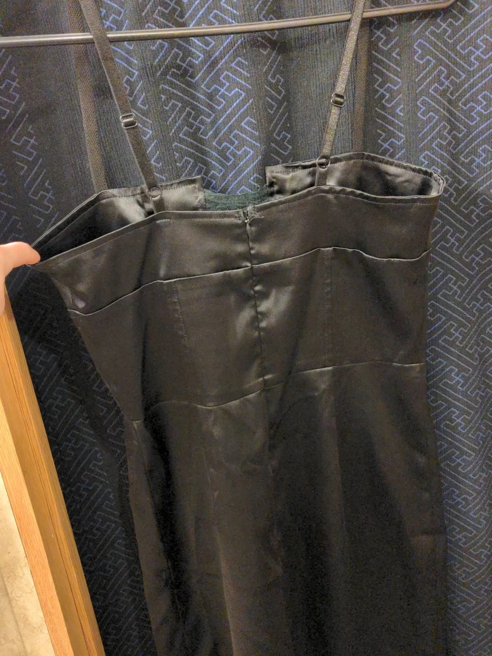 Katia Formal Black Mini Spaghetti Strap Dress Size Small Lace - Picture 4 of 6
